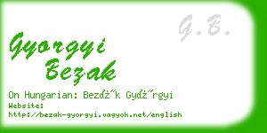 gyorgyi bezak business card